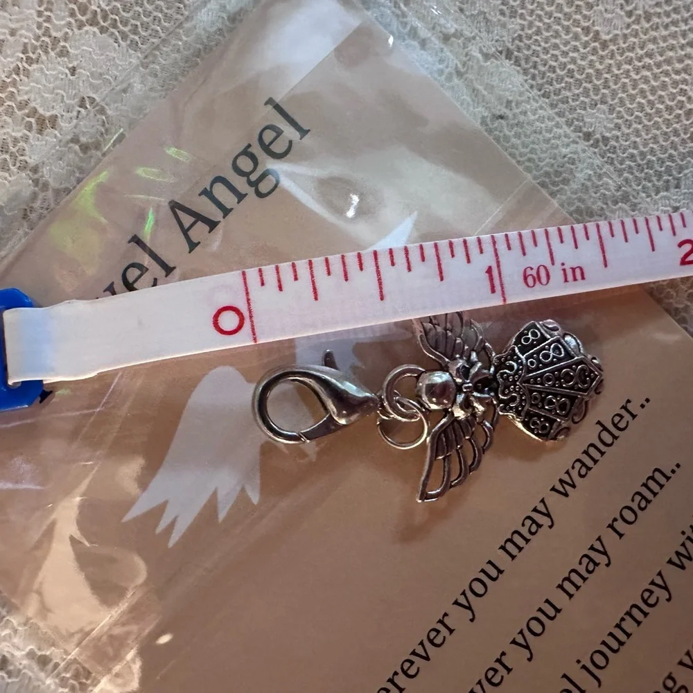 Travel Angel Charm Silver Toned New Sealed